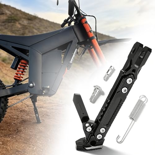 JERBOR Upgraded OEM Kickstands Jiffy Stands for Tuttio Soleil01 Drit Bike, Original Adjustable High Strength Non-Slip Foot Side Support Bracket Stand for for Tutto Tutti Electric Motorcycl (Black)