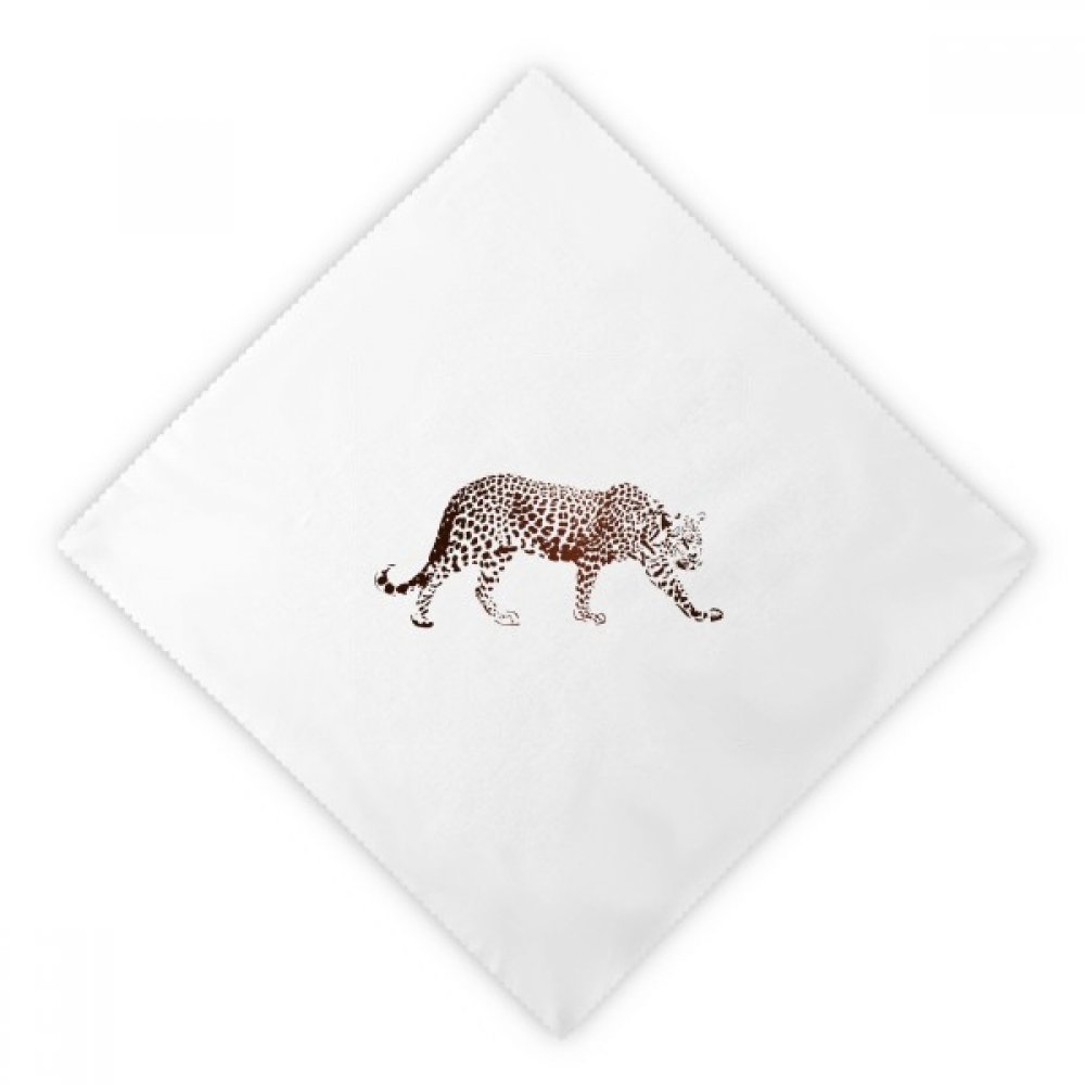 Tissu réutilisable d'exception pour ce lot de 2 serviettes dîner animal guépard blanc 47cm