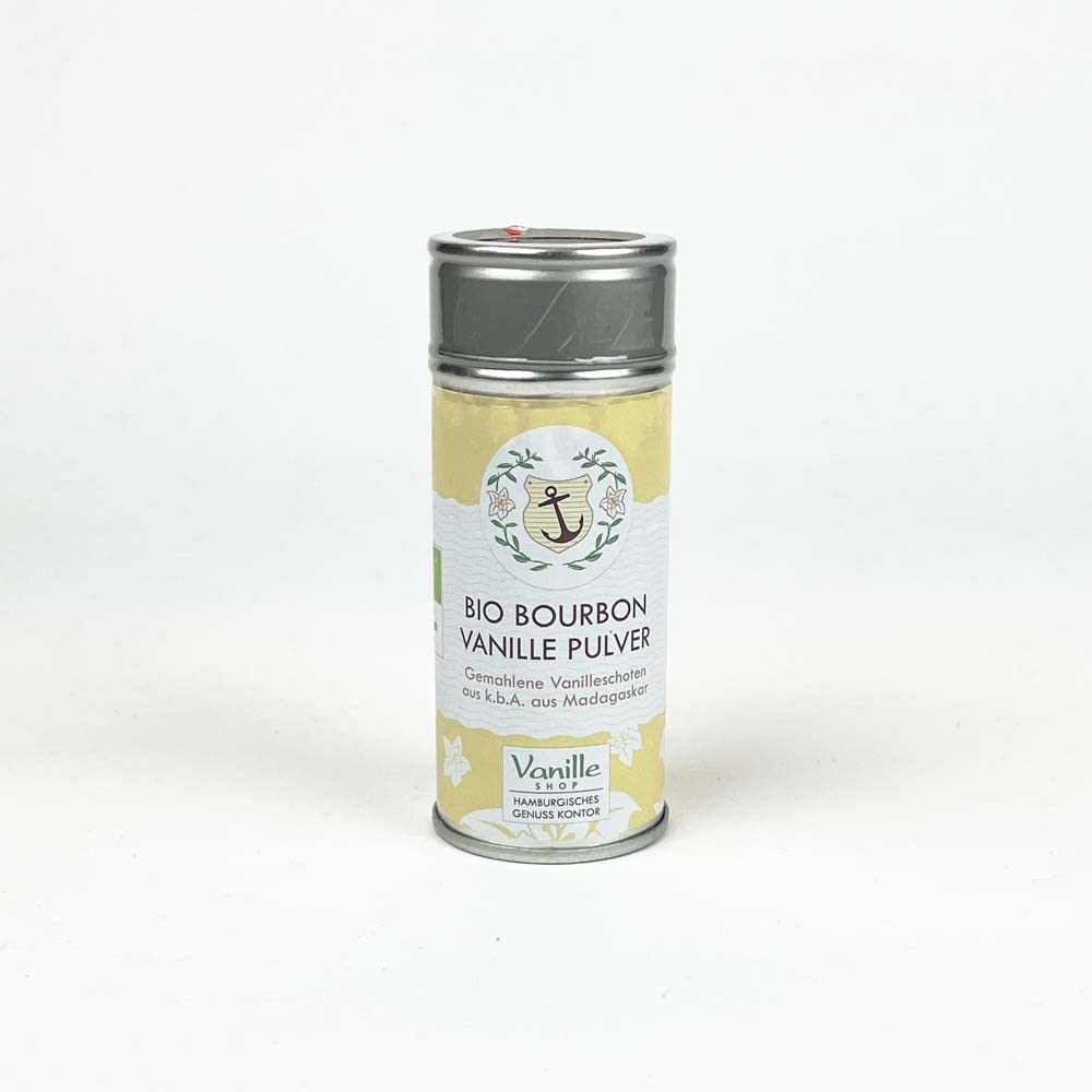 40g Bio Vanillepulver aus Madagaskar | gemahlene Bourbon Vanilleschoten aus k.b.A. | zum Backen und Kochen | Pures Vanille Aroma | Top Vanille Qualität