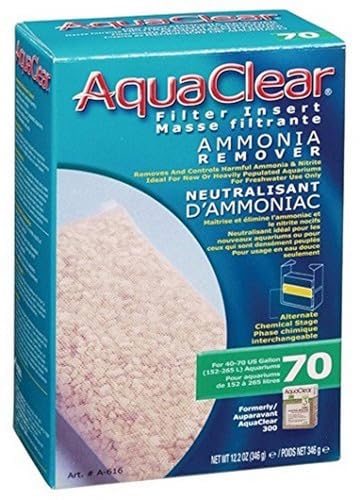 Image of Aqua Clear AquaClear 70 Ammonia Remover Inserts, Aquarium Filter Replacement Media, A616, White, 70-gallon