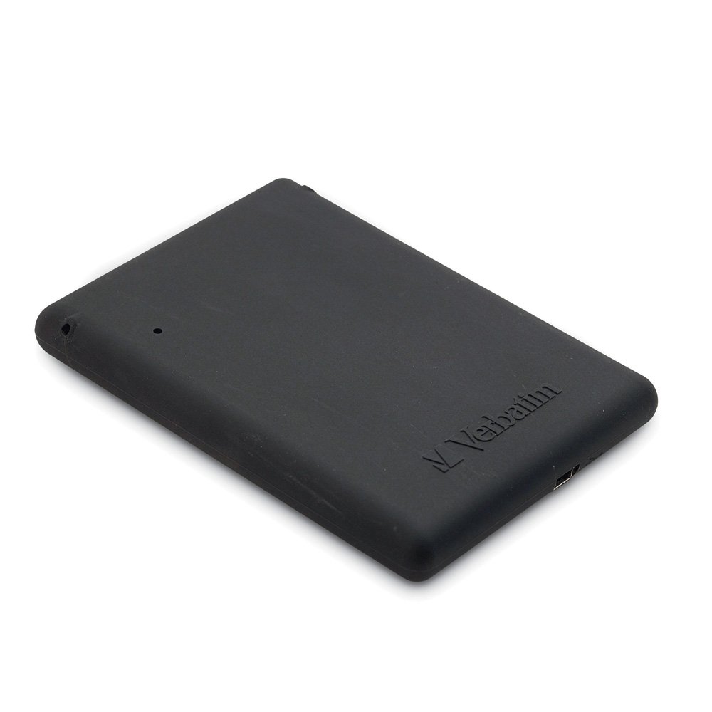 Verbatim Titan XS - Disco Duro Externo portátil USB 2.0 de 500 GB con Carcasa de Goma Resistente 97179 (Negro)