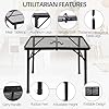 Portable Small Folding Table, Metal Camping Grill Table for BBQ, Picnic & Patio, Lightweight Foldable Outdoor Side Table, 23 x 15