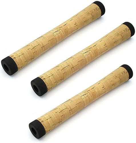 TEAMWILL 3 piezas de mango de caña de pescar compuesto de corcho agarre DIY reparación de edificios ultra ligeros kits suaves