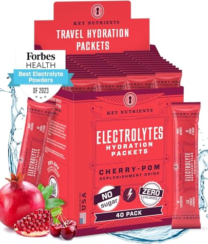 KEY NUTRIENTS Electrolytes Powder Packets - Sweet Cherry-Pom 40 Pack