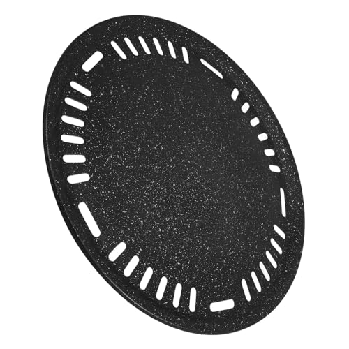 Image of CLISPEED Non-Stick Round Griddle Pan 29.5cm Maifanstone Surface Stainless Steel Cooking Tool with Dual Functionality and Less Oil Requirement for Breakfast Pancakes and Eggs