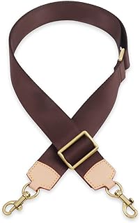 HUADEK Leather Purse Strap Replacement Crossbody Handbag Long Adjustable (Beige Yellow-Leather strap)