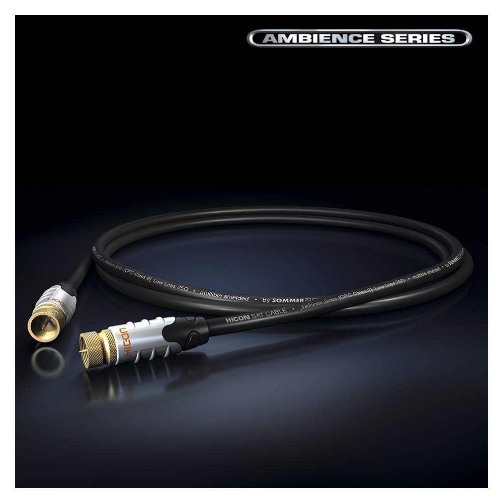 Home Theater HT 601-500 SAT-Antennenkabel 5 Meter – Mit 2 Ferritkernen & Vergoldeten Kontakten