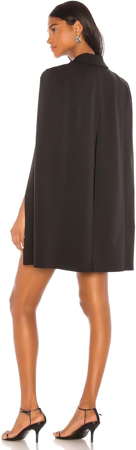 Women's Cape Blazer Split Long Sleeve Open Front Cloak Jacket Business Casual Suit Coat