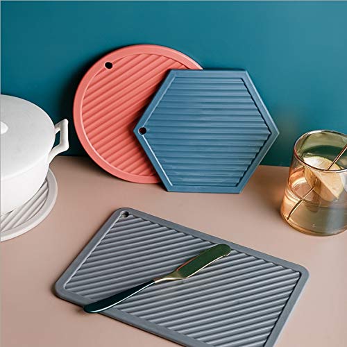 Naidev Trivet Mat Silicone Pot Holders, Wok Stand Hot Pads Silicone Coasters, Cup Insulation Mat, Insulation Pad Potholders Random Color(Set of 4,) 1