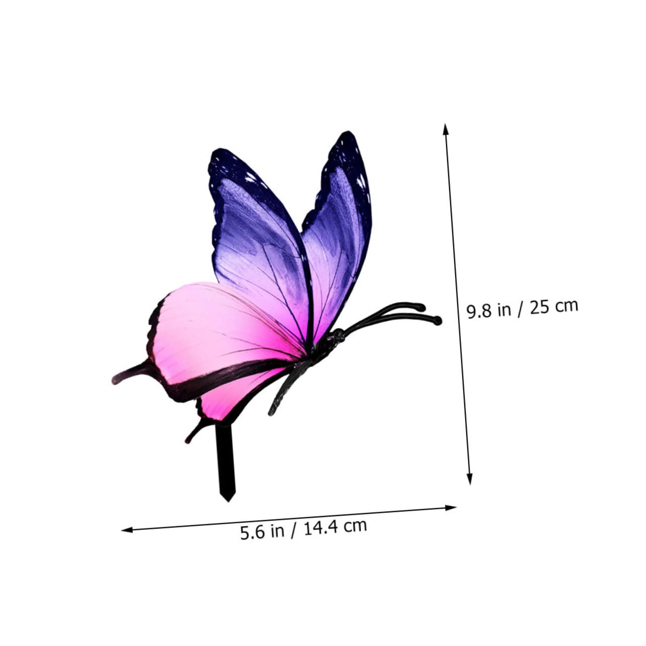 BESTonZON 3 Stück Deko Schmetterling Gartenstecker Acryl Doppelseitige Realistische Garten Dekoration für Außenbereich für Garten und Partys