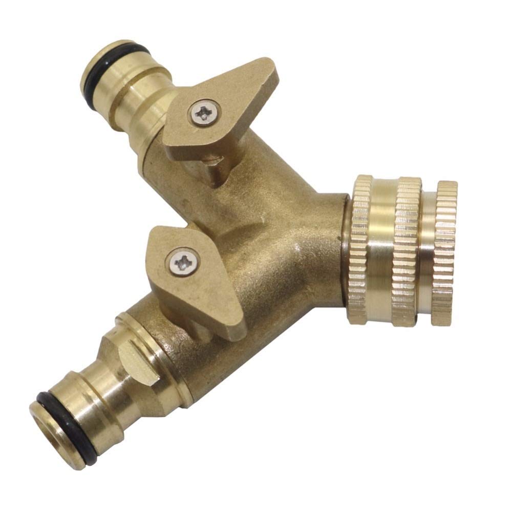 Accessori di Giunzione per Tubi Flessibili Filo Irrigazione Femminile valvole in Ottone Rubinetto 'acquedotto Agricoltura Garden connettore Tubo Flessibile 2-Vie valvole 5 Pz