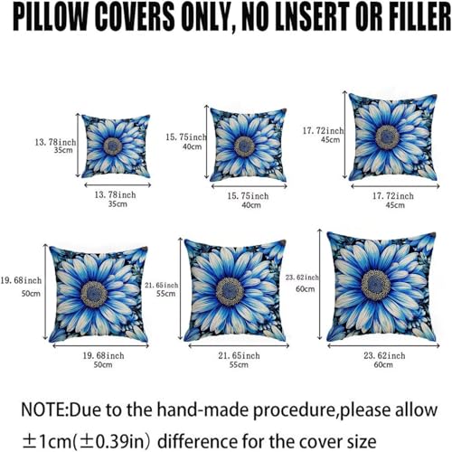 Housse coussin 70x70 bleu imperméable pour votre canapé ou balcon - 6