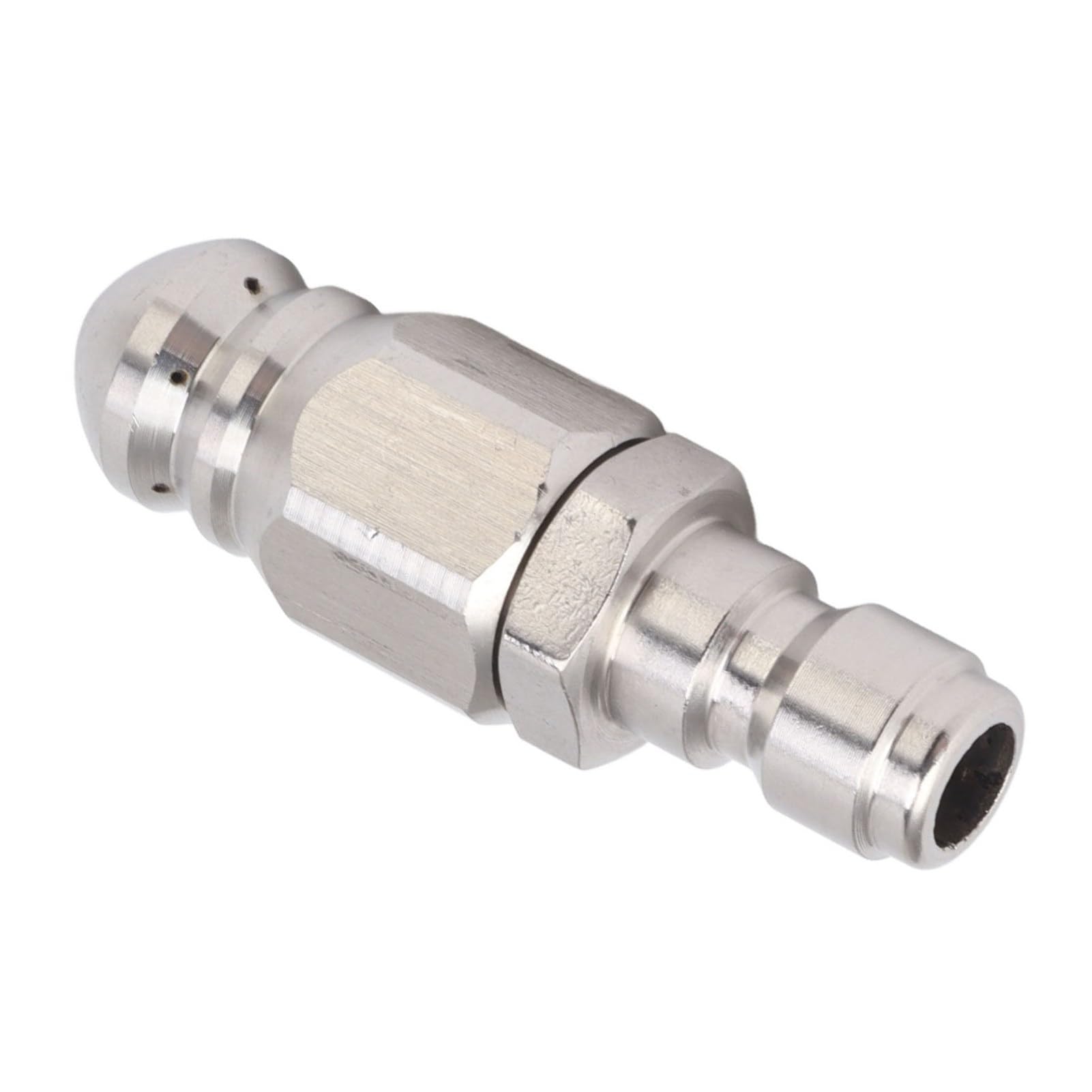 Boquilla de Chorro de Alcantarillado de 56mm,Boquilla de Acero Inoxidable de 5000PSI,1 Parte Delantera Y 6 Trasera,para Desatascar Tuberías