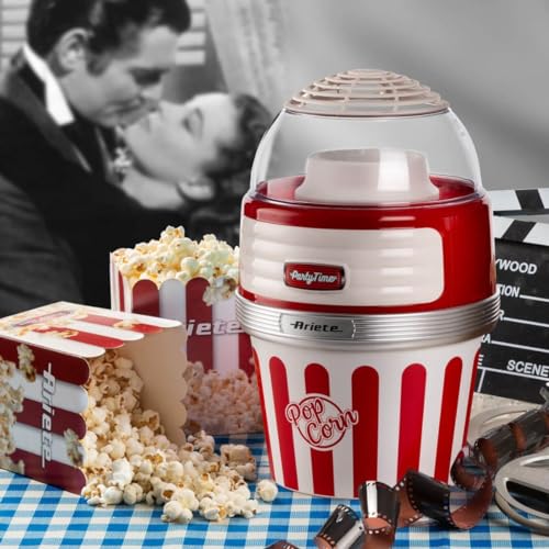 Ariete 2957, Pipoqueira Retrô Grande Vermelha - Party Time, Balde Removível, 1270 W - 127V glide