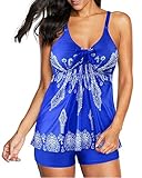 Century Star Athletic Two Piece Swimsuits for Women Tummy Control Swimwear Paisley Printed Bathing...