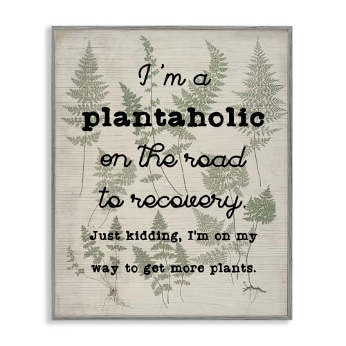 'Humorous Plantaholic Gardening Phrase Fern'| Framed Giclee Art