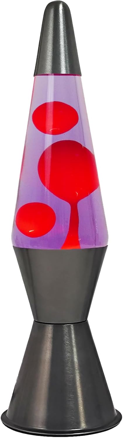 16 Inch Liquid Motion Lamp, Transparent Magma Motion Lamps with Red Wax, Relaxing Night Light Home Decor for Contemplation, Suitable for Living Room Bedroom Office