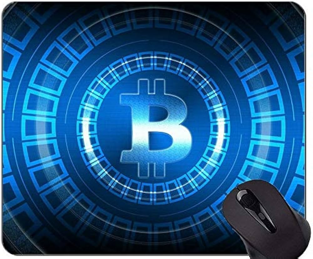Mouse pad com borda de bloqueio, mouse pads riqueza de Bitcoin de dólar |  Amazon.com.br
