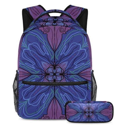 Cartable enfant lapin multicolore : ensemble sac à dos fille garçon et trousse crayons école