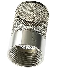 ETomey Pipeline Filter,Inline Mesh Screen, 1pcs Stainless Steel Filter Mesh Cover, 1/2" 3/4" 1" Female Thread Filter for Garden Irrigation Aquarium Water Pump Color1" Color 1" Color 3/4"