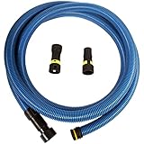 Cen-Tec Systems 94434 16 Ft. Antistatic Wet/Dry Vacuum Hose for Shop Vacs with Universal Power Tool Adapter Set Blue