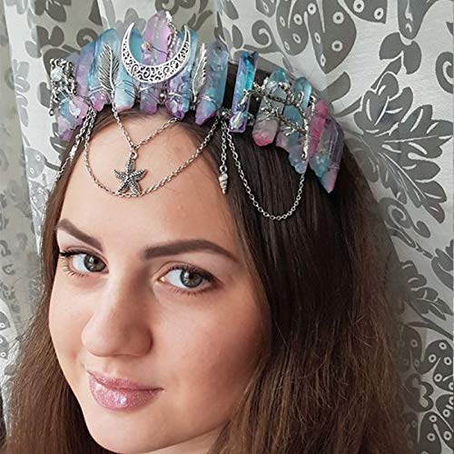 Amazon.com: Raw Crystal Quartz Crown Headband - HAIMEIKANG 