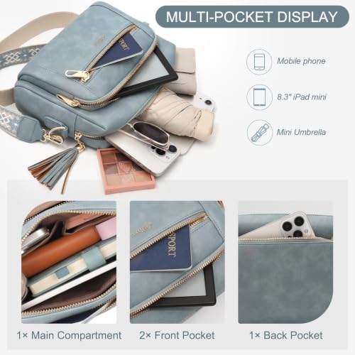 Image of Vegan Leather Crossbody Bags for Women Anti theft Purses and Handbag
