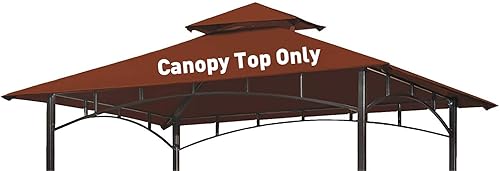 OLILAWN - Toldo de repuesto para cenador de parrilla, 5 x 8 pies, cubierta superior para toldo de barbacoa al aire libre, cubierta de refugio de OLILAWN - Toldo de repuesto para cenador de parrilla, 5 x 8 pies, cubierta superior para toldo de barbacoa al aire libre, cubierta de refugio de