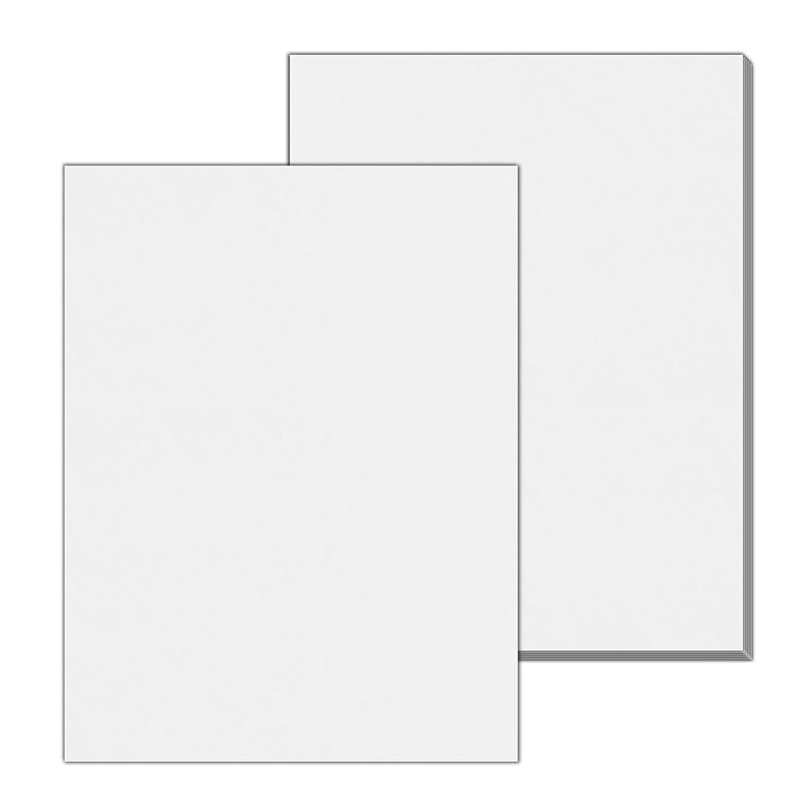50 Sheets White Cardstock Paper 8.5x11 - 180g A4 Heavy Weight For Crafts & Scrapbooking