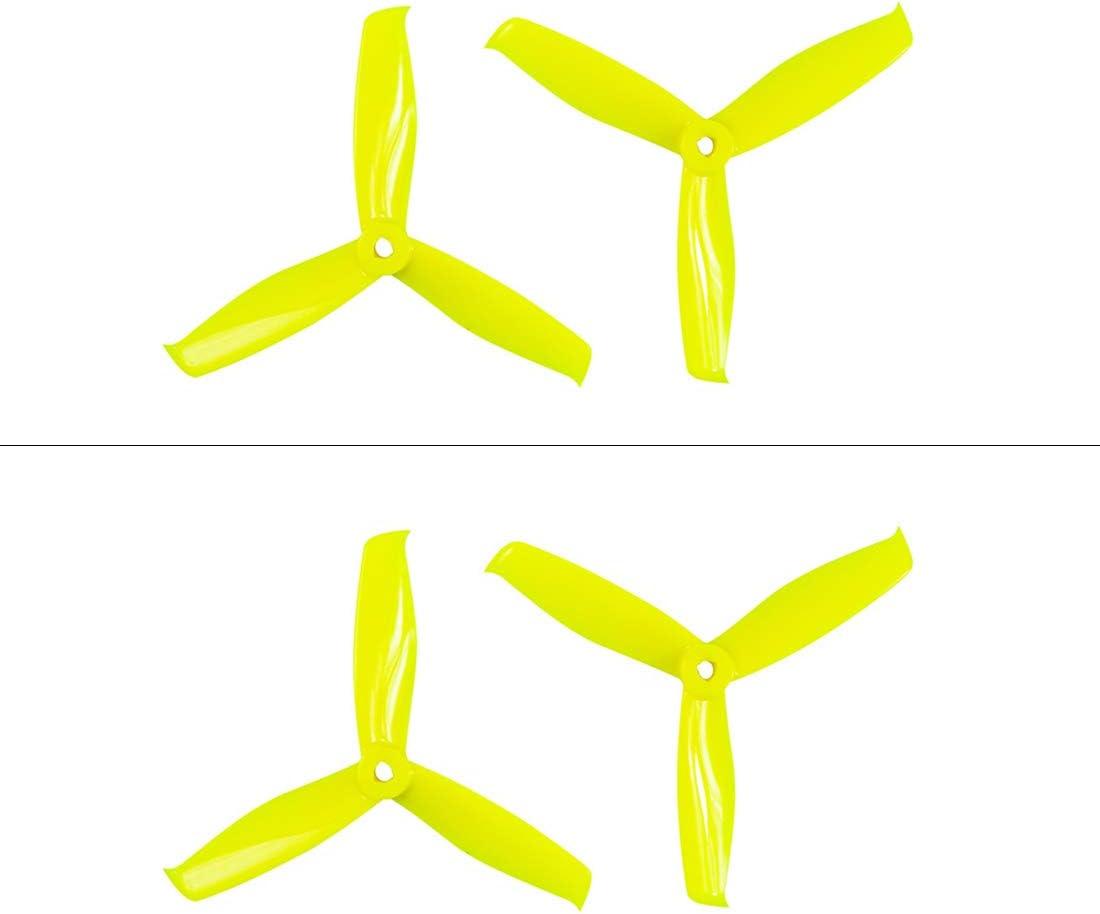 Gemfan HULKIE 5055S 3 Blade PC Propeller CW CCW Propeller Prop for GT2206-2300KV Brushless Motors FPV Racing Drone Quadcopter (20 Pairs Yellow)