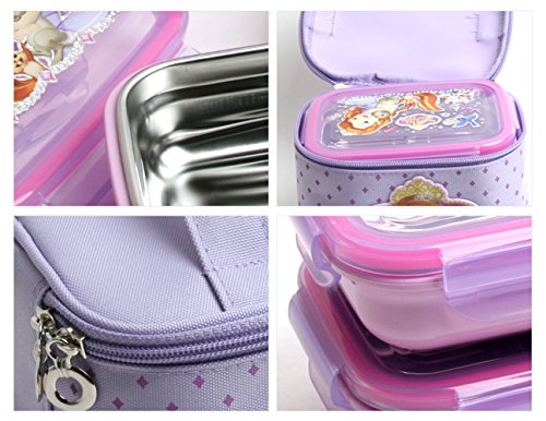 Disney Sofia Stainless Two-Tier Lunch Box And Bag Set (Purple) #TOP5