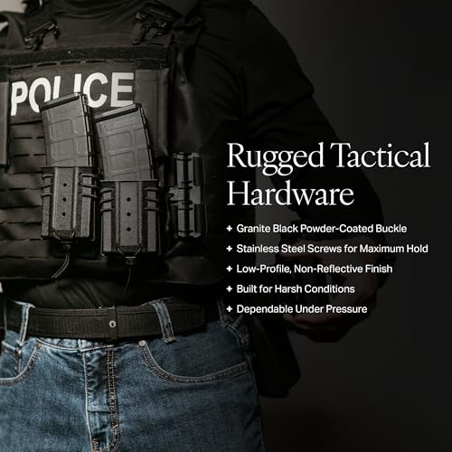 Nexbelt Thin Bar Tactical EDC Ratchet Belt for Men – Adjustable No-Hole Gun Belt for Concealed Carry – 1.5" Wide4