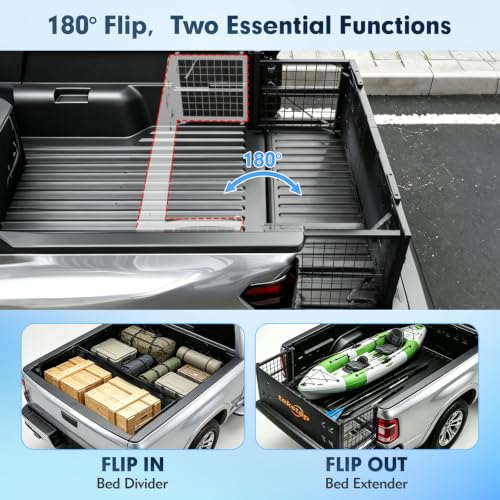 tekstap Truck Bed Extender,Tailgate Bed Divider No Drilling for Ford F-150/F-250/F-350,Drilling for Dodge Ram 1500/2500/3500 & Chevy Silverado/GMC Sierra Tailgate Extender,Alloy Steel by tekstap - Used condition - Image 5