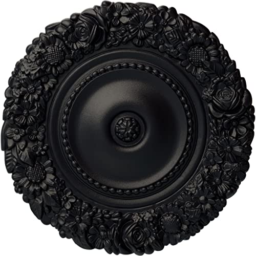 Ekena Millwork CM21MASGS 21" x 2" Marseille Ceiling Medallion, Steel Gray