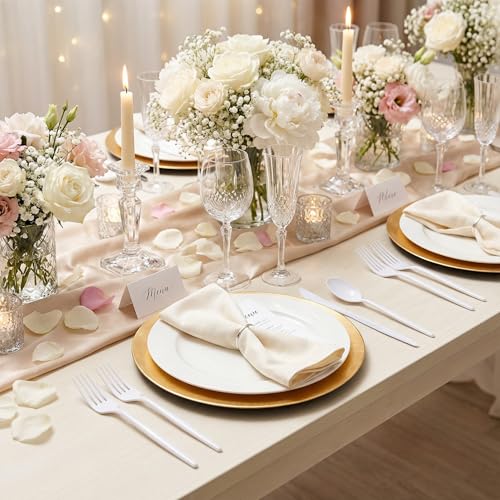 Supernal 180PCS White Plastic Silverware,White Utensils Set Disposable,Disposable Silverware Include 60 Forks,60 Knives,60 Spoons,Heavy Duty Party Cutlery for Birthday,Dinner,Wedding by supernal - Image 4
