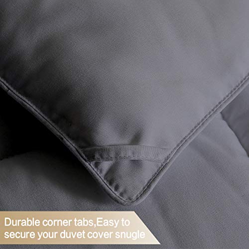 Ashomeli California King Comforter,Cooling Comforter For Night Sweats,All Season Down Alternative Comforter,Quilted Comforter With Corner Tabs (Dark Grey,California King,96"X104") #TOP5