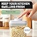 Bop Top Airtight Food Storage Containers with Lid 28 oz | Kitchen Canister Sets | Air Tight Pantry Container | Pop Top Dry Food Storage Containers for Snacks, Sugar, Flour, Baking, Cereal, Pasta