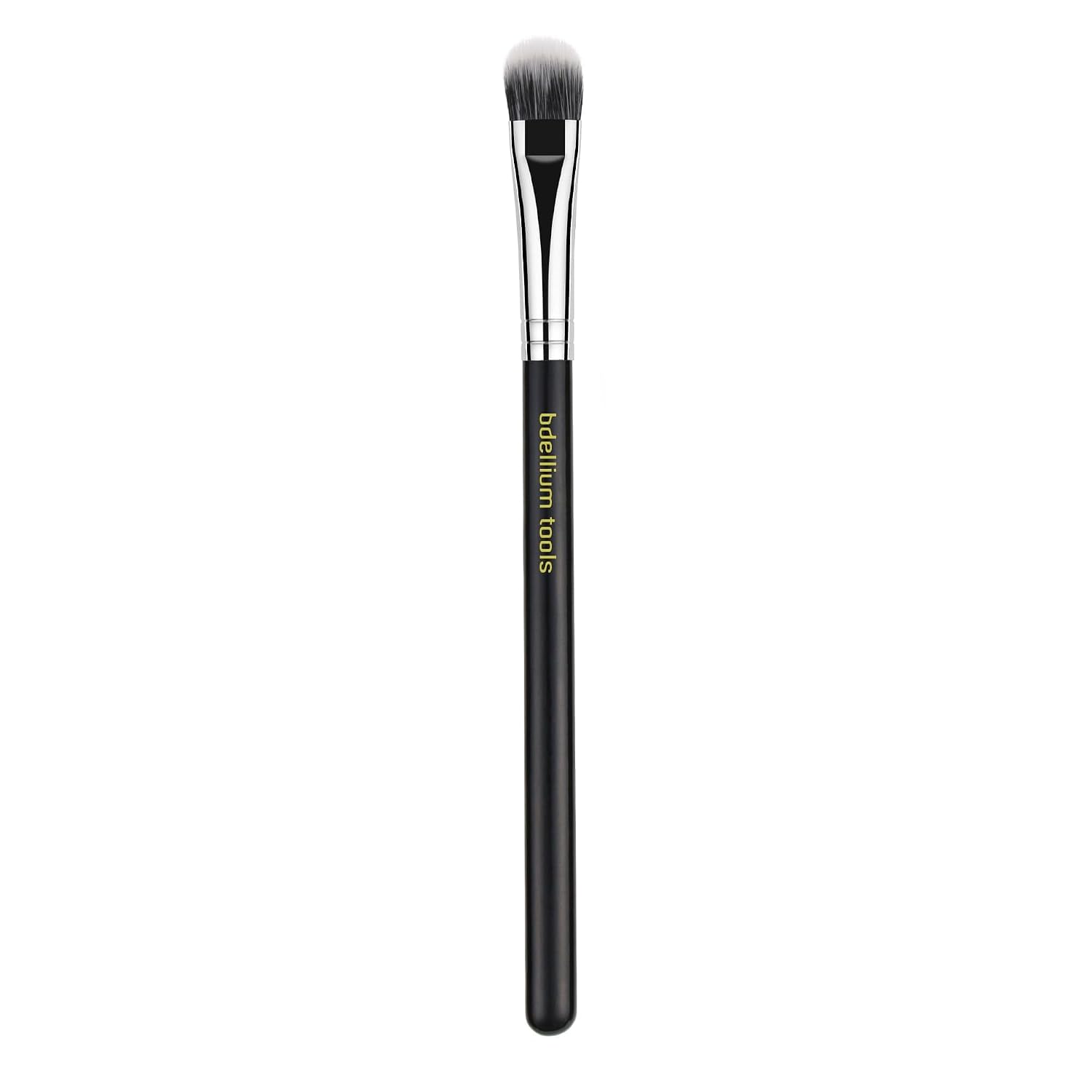 Bdellium Tools Professional Makeup Brush - Maestro Series 775 Duet Fiber Shader - With Soft Synthetic Fibers, For Shading Eyeshadow (Black, 1pc)