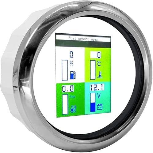 Miniatura 8 de ELING 3 38 pulgadas, 6 en 1, multifuncional, ajustable, GPS, tacómetro, voltímetro, presión de aceite, nivel de combustible, medidor de temperatura