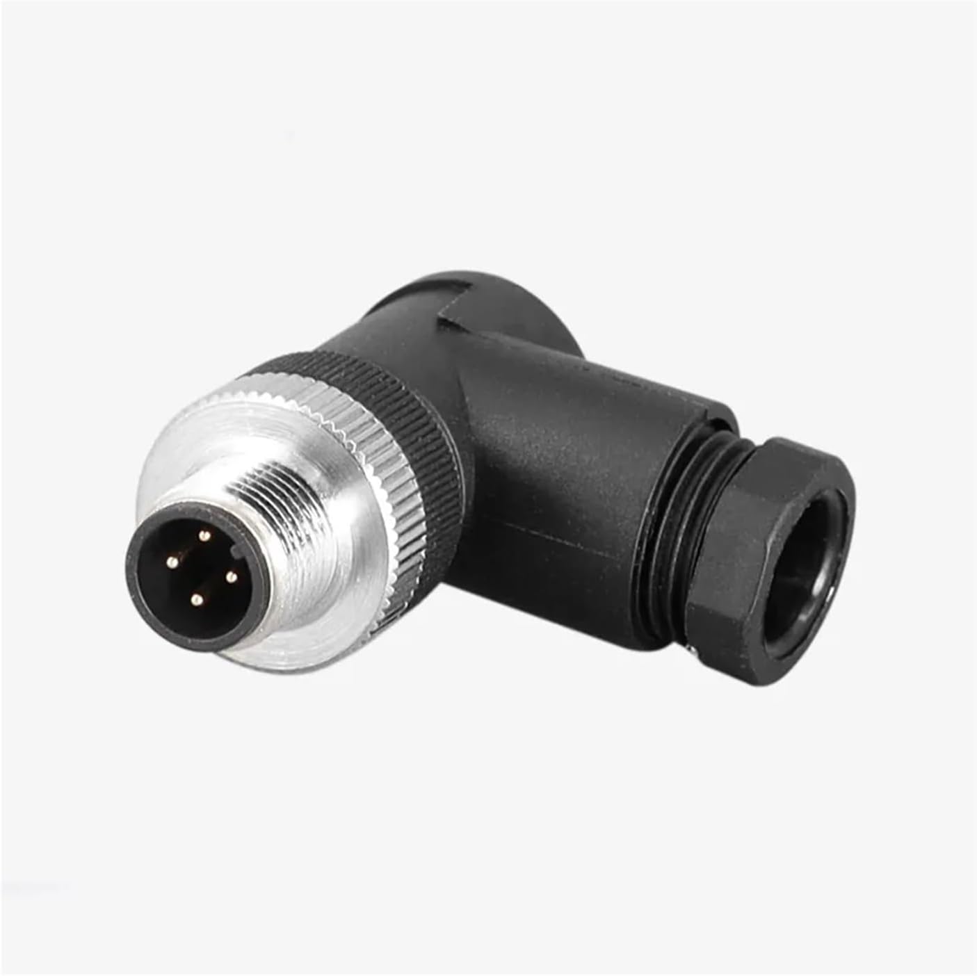 M12 4 5 8 12-pin Waterproof IP67 ABD Type LED Sensor solderless Aviation Connector Straight/Angled Male and Female Screw Lock(4P Curved Male)