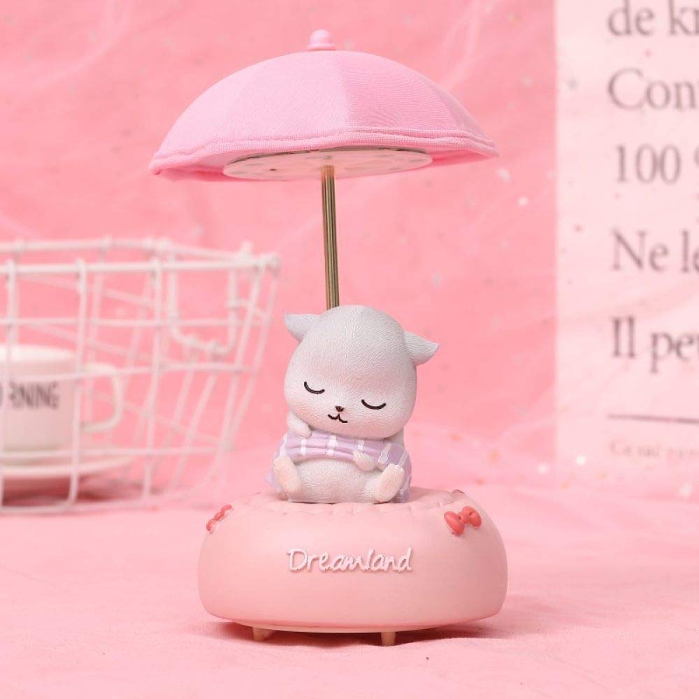 Cadeau de couple mignon : statue de hamster rose en résine