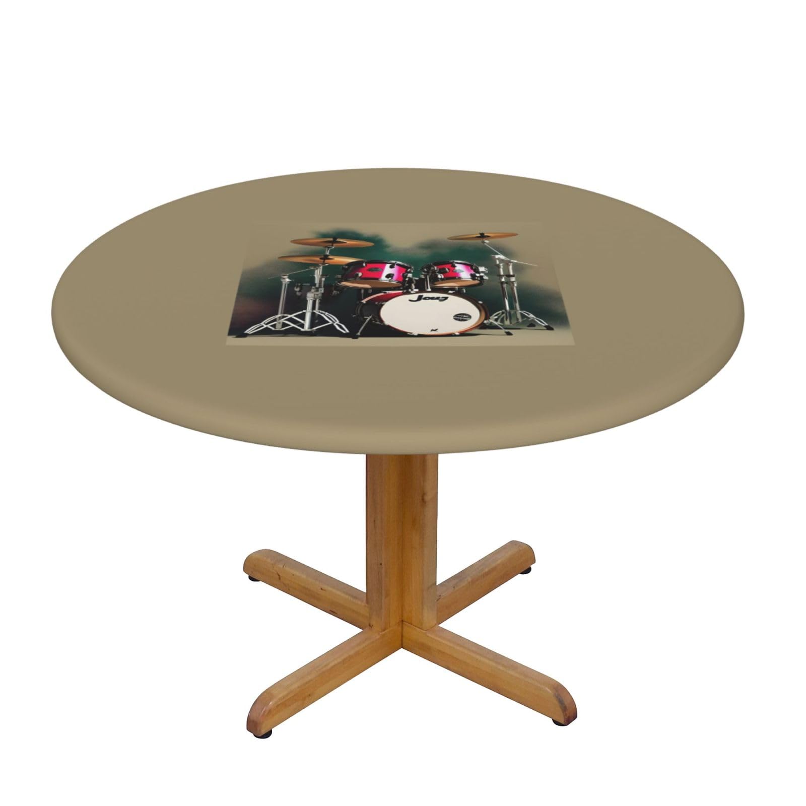 Nappe ronde imprimée tambour jazz table cuisine et extérieur