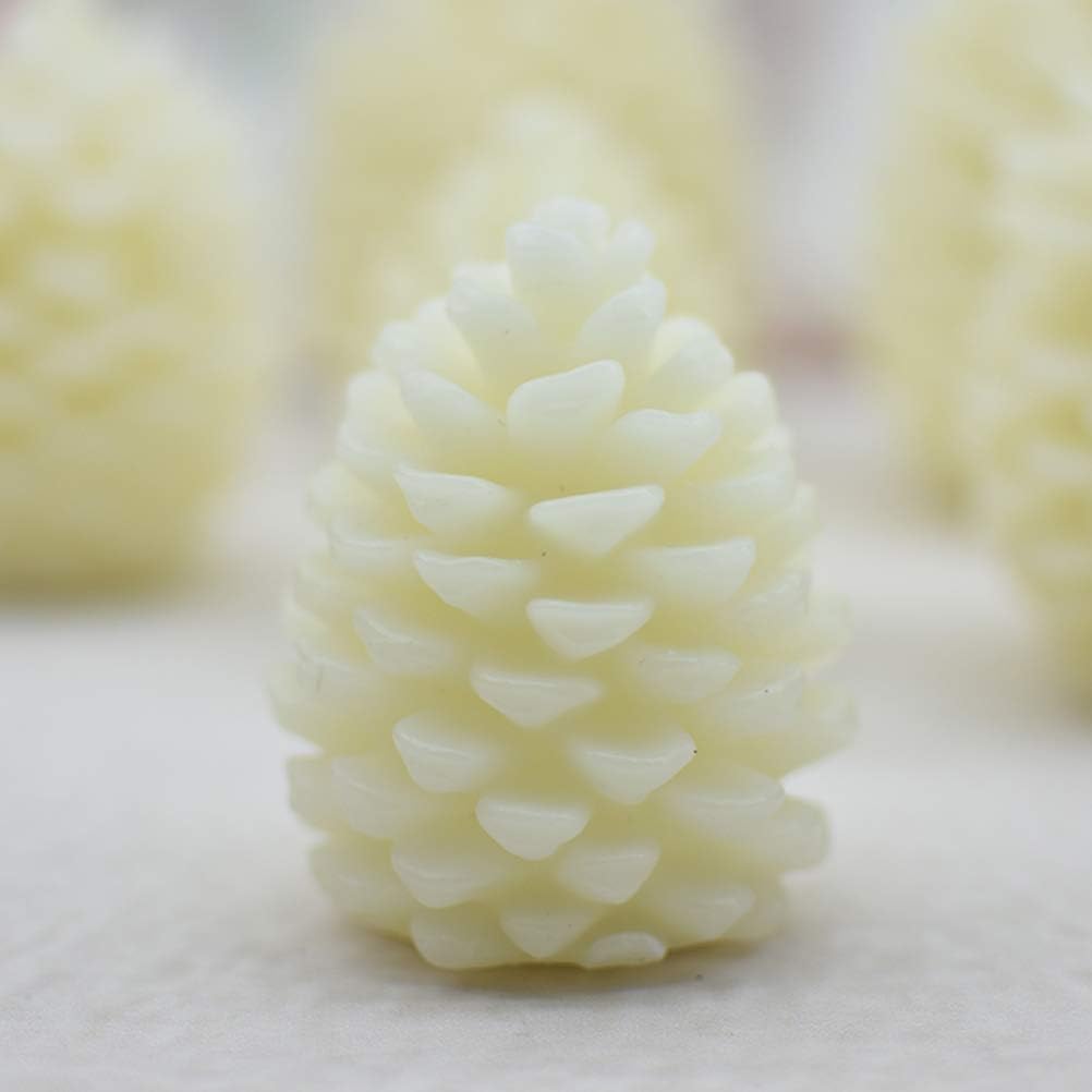 Uonlytech Pine Cone Candle Lights, Flameless Flickering LED Tea Light, Christmas Candle Lights for Party Home Decor (2 Pcs) : Tools & Home Improvement