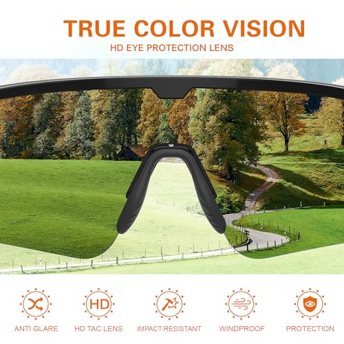 Occhsouo Sports Sunglasses for Men: Cycling Glasses Womens Youth Sunglasses for Baseball Running — view 5