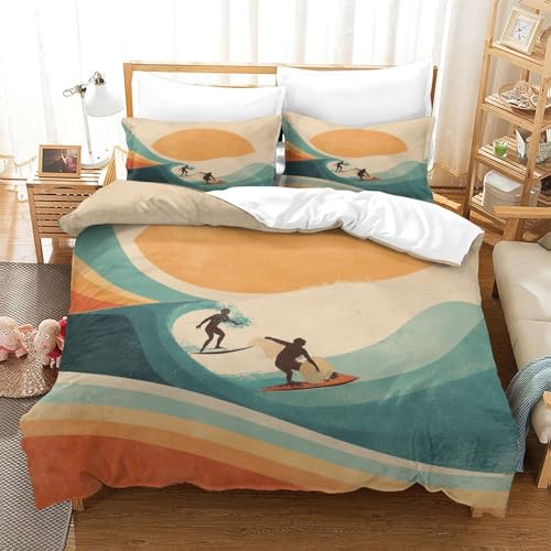 Housse de couette fermeture éclair confortable pour lit double 220x240cm