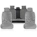 Sojoy Universal Four Seasons Full Set OF Car Seat Cover and Cushions Checkered (Black & White)
