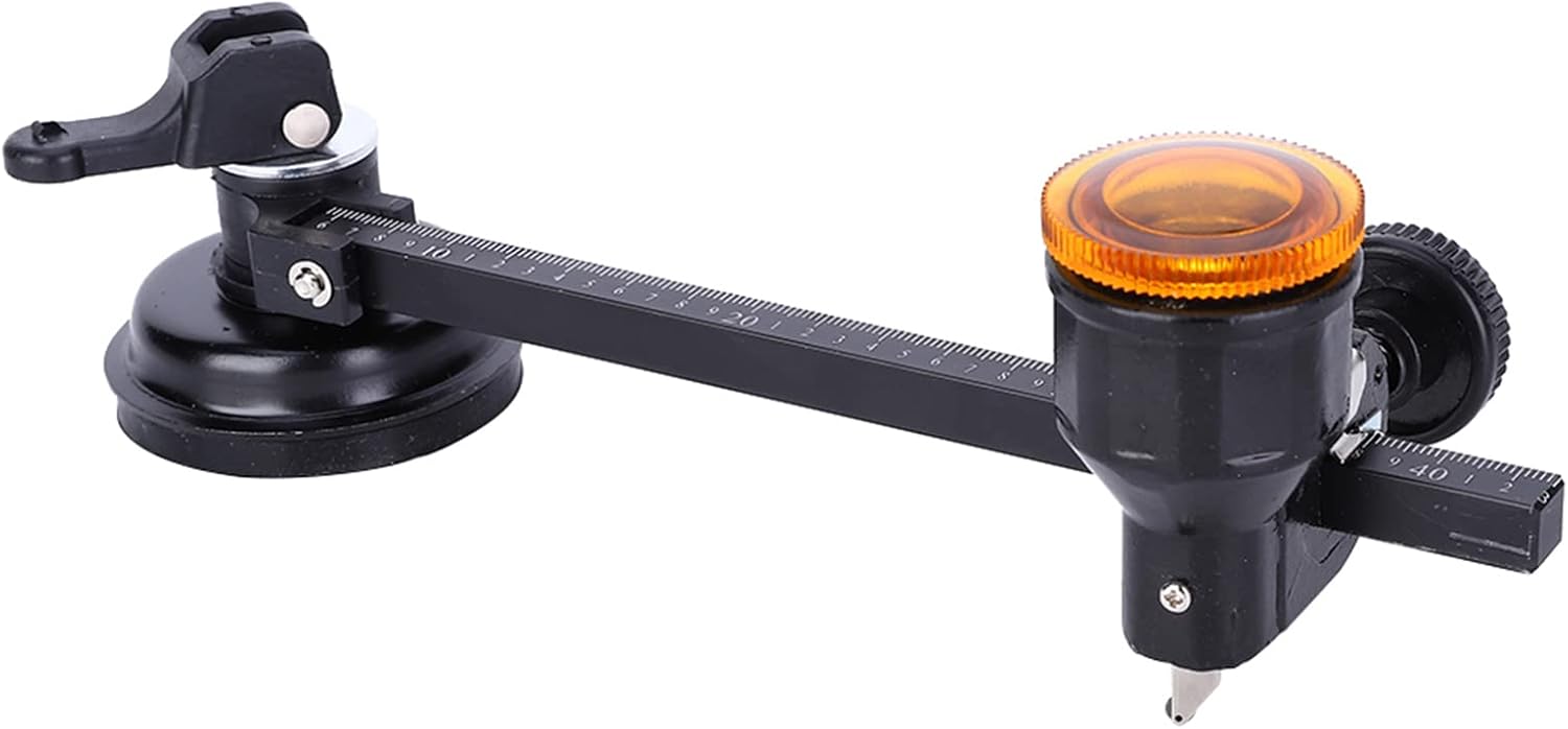 Garosa Circular Glass Cutter Adjustable Tile Cutting Tool with Suction Cup, 40cm Aluminum Alloy Mirror Ceramic Tiles Cutter for Home Improvement Projects