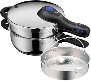 Perfect Plus One Pot 4.5 and 3.0 Litre Stackable Pressure Cooker Set with Steamer Insert