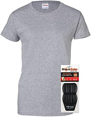 ShockEater Women's Shooting Shirt with Recoil Pad, Sport Grey, X-Large, Right Handed