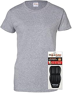 ShockEater Women's Shooting Shirt with Recoil Pad, Sport Grey, Medium, Right Handed